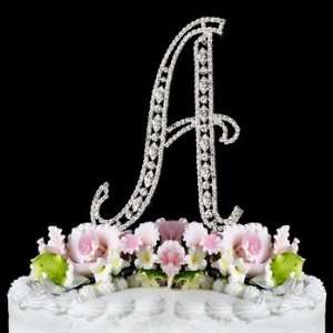   ~ Swarovski Crystal Wedding Cake Topper ~ Letter A 
