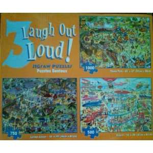  3 Laugh Out Loud Jigsaw Puzzles Toys & Games