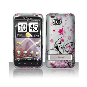  Pink Flower Design Rubberized Feel Snap On Protector Hard 