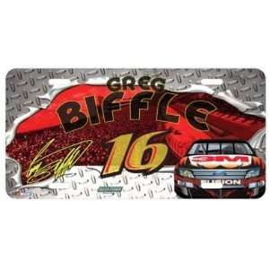  Greg Biffle #16 Nascar License Plate (2011) Automotive