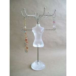 Frosted Dress Form Jewelry Holder Organizer