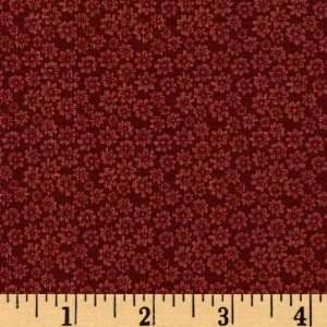  44 Wide Riley Blake Country Harvest Daisy Maroon Fabric 