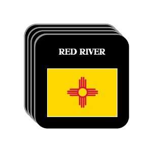  US State Flag   RED RIVER, New Mexico (NM) Set of 4 Mini 