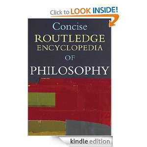 Concise Routledge Encyclopedia of Philosophy Edward (Ed.) Craig 