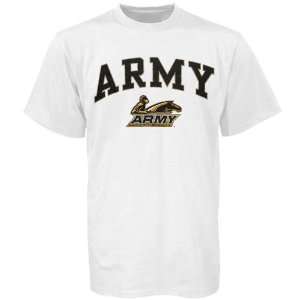    Army Black Knights White Bare Essentials T shirt