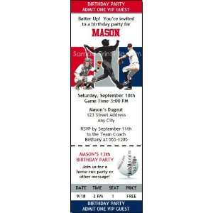  St Louis Cardinals Colored Ticket Invitation Sports 