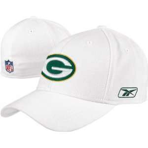  Green Bay Packers  White  Coachs Sideline Flex Fit Structured Hat 
