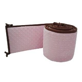 American Baby Company Minky Dot Cradle Bumper with Chocolate Trim 