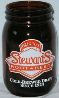 Stewarts Root Beer Mason Jar Glass  