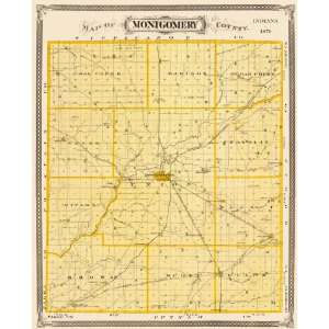  MONTGOMERY COUNTY INDIANA (IN) 1876 MAP