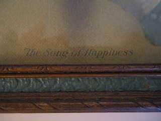 Vintage Annie Benson Muller Framed Song of Happiness  
