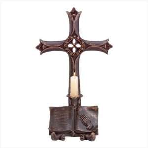  Cross and Bible Candleholder 