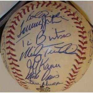  1985 Athletics Team 29 SIGNED Oakland Baseball 