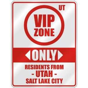   ZONE  ONLY RESIDENTS FROM SALT LAKE CITY  PARKING SIGN USA CITY UTAH