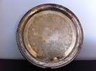 Wm Rogers Silver Plate Large 12 Tray Round