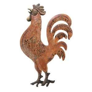Metal Rooster Wall Decor 29x17 