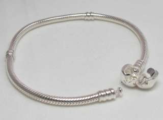 Inch Sterling Silver European Chain charm Bracelet  
