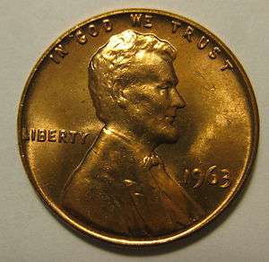 1963 P Lincoln Memorial Cent Penny BU Uncirculated RED  