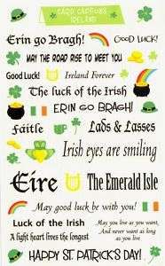 Mrs. Grossmans St Patricks Day Ireland Phrase Stickers  