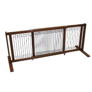  Crown Pet 21 Inch Freestanding Pet Gate, Wood/Wire with 