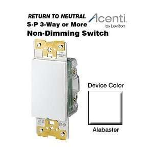     Acenti 15A, 120VAC Non Dimming Switch with LED Locator   Alabaster