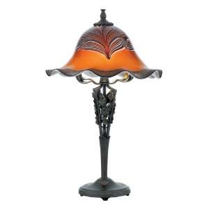   Glass Studio Amber Plume 2 Light Table Lamp
