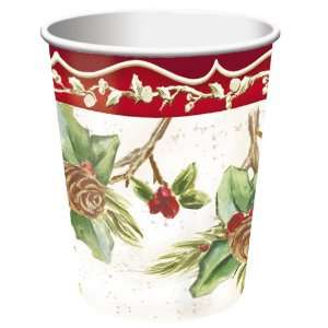   Christmas Holly Paper Beverage Cups   Bulk 