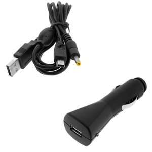   Car Charger+2 In 1 USB Data Cable For Sony PlayStation Portable PSP