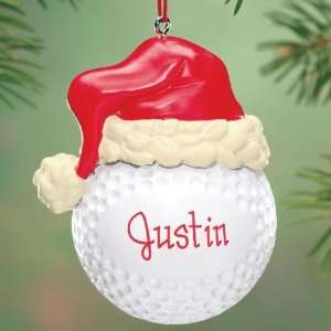 Personalized Santa Hat Golf Ball Ornament  Sports 
