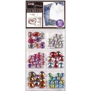  Sparkle Gems Variety Pack 72 Pack Hearts/Rounds/Ovals 