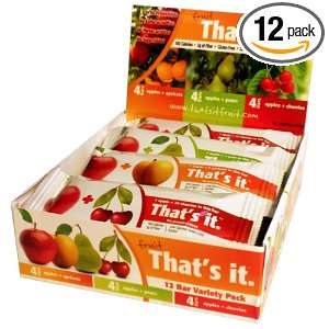 Thats It Variety Pack, Apple + Pear, Apple + Cherry & Apple + Apricot 