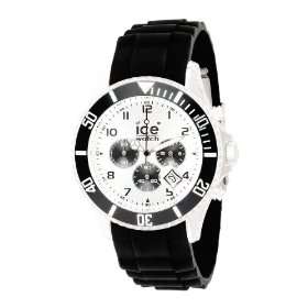 Ice Watch Mens CH.BK.B.S.09 Chrono Collection Silver Dial Black Strap 