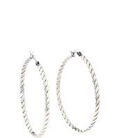 BCBGeneration   BCBGeneration Silver Twisted Hoop Core Earring