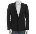 dsquared2 black cotton silk tuxedo stripe 1 button blazer
