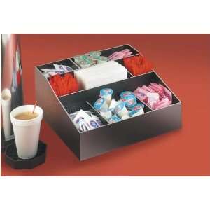 Coffee Condiment Organizer With Movable Front Section Dividers  