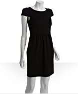 Shoshanna black cap sleeve tulip skirt dress style# 317922601