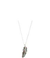 Fossil   Feather Caseline Feather Necklace
