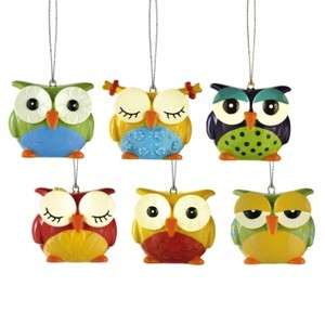 Owl Salt & Pepper Shaker Set Bright Colors 9 Variations NWT  