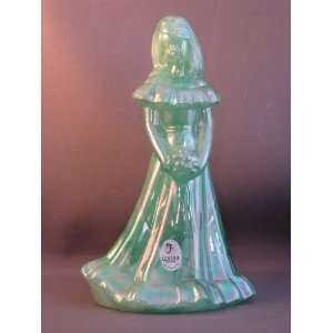  Fenton Green Slag Glass Mother of Pearl Bride Doll 