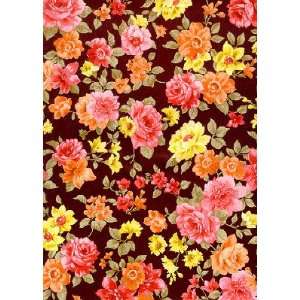  60 WIDE FLOWER DESIGN PRINT BURNOUT FABRIC BY THE YARD (3 