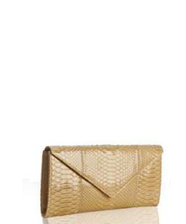 LAI beige python Lola envelope clutch  