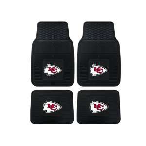   Front and Rear All Weather Floor Mats   Kansas City Chiefs Automotive