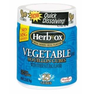 Herb Ox Vegetable Bouillon Cubes, 25 Cubes (Pack of 12)