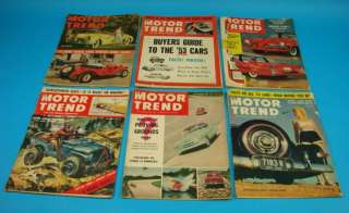 1950s Motor Trend Magazine 1951 1952 1954 1955 Hot Rod  