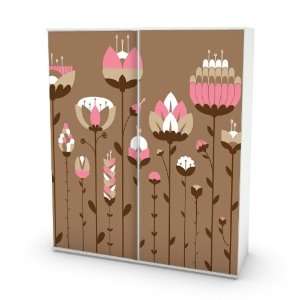  Pink Blossom Decal for IKEA Pax Wardrobe 2 Doors