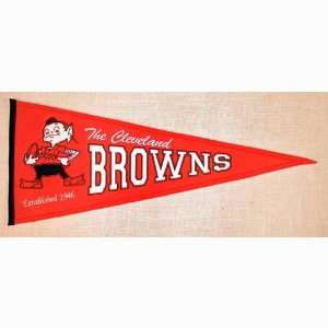  Cleveland Browns NFL Throwback Pennant 13x32 Sports 