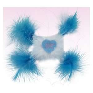   Happy Tails Pretty Kitty Blue Feather Pillow Toy