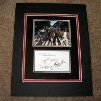   BEATLES* CUSTOM DOUBLE MATTED REPRINT DISPLAY ABBEY ROAD FREE S  