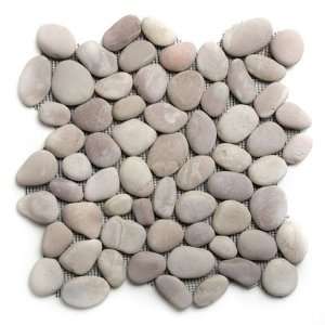 12 x 12 In. Pink River Stone Pebble Pink Mosaic Tile Kitchen, Bathroom 