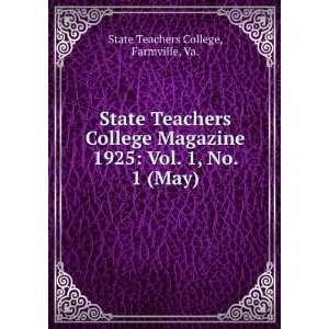    Vol. 1, No. 1 (May) Farmville, Va. State Teachers College Books